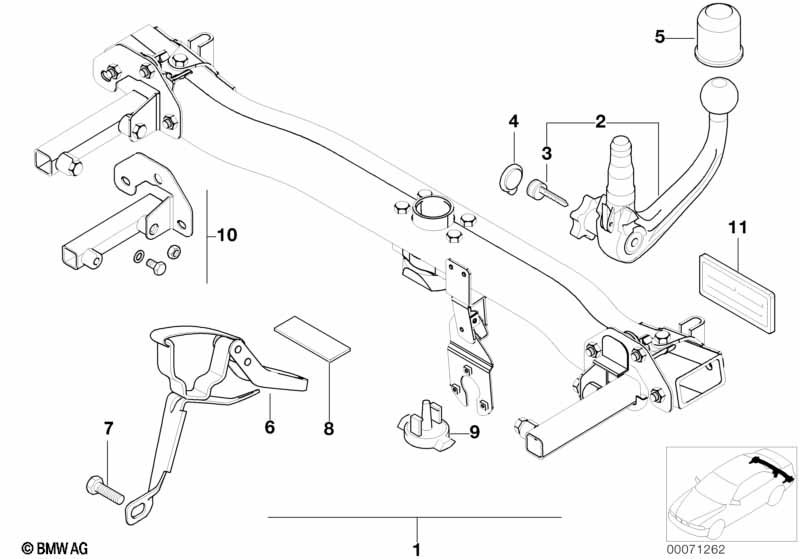 Towing hitch, detachable