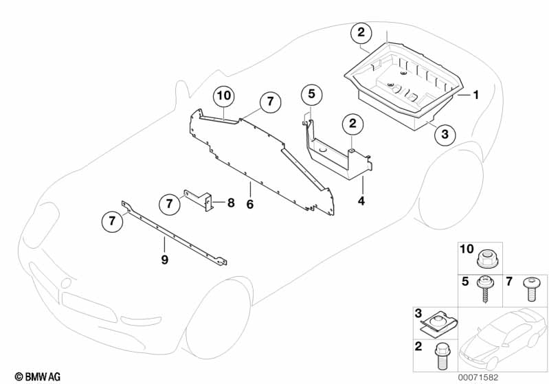 Genuine BMW 51718243195 E52 Bracket, Trunk Partition Left (Inc. ALPINA V8 & Z8) | ML Performance EU Car Parts