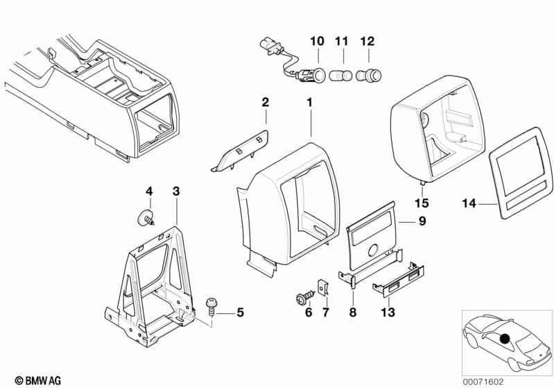 Rear center console