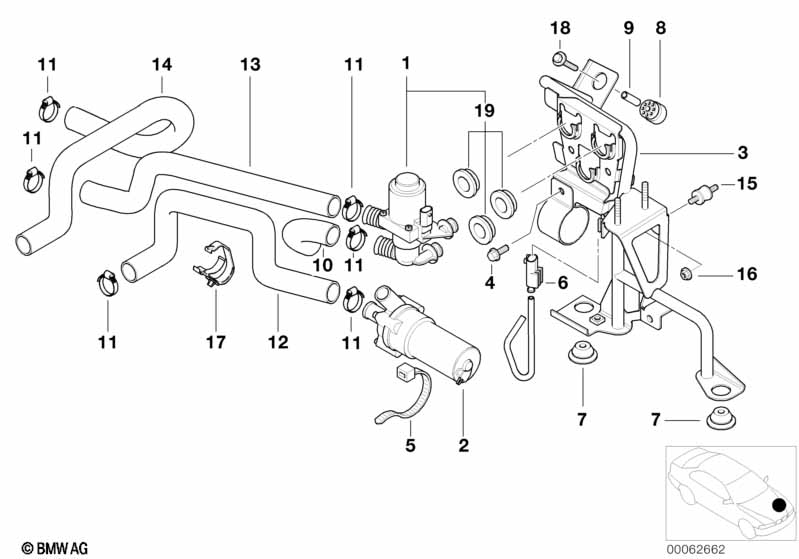 Genuine BMW 64218377247 E52 Water Hose Inlet 2 (Inc. Alpina V8 & Z8) | ML Performance EU Car Parts