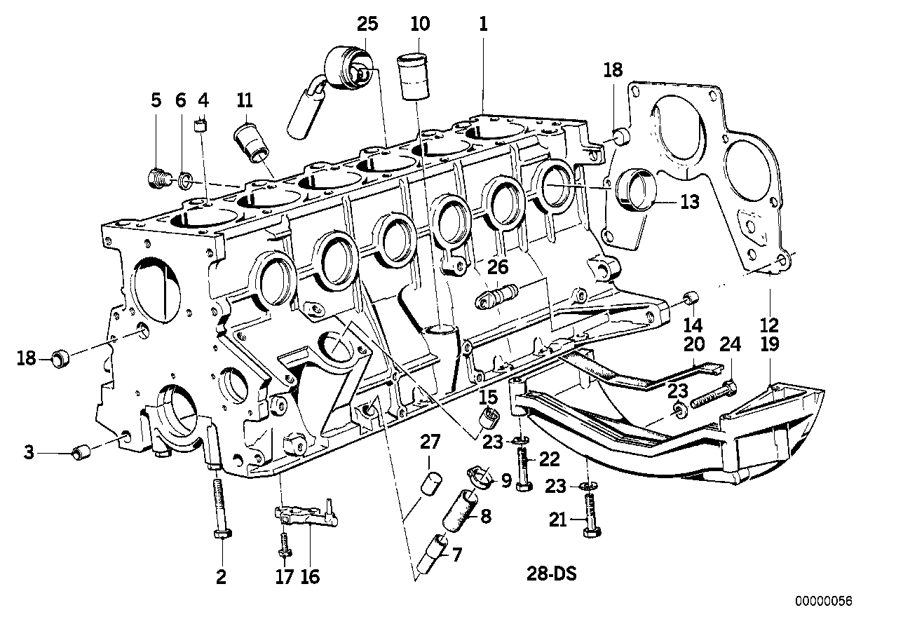 Genuine BMW 11112241409 E30 E28 E34 Dowel D=13,5 (Inc. 524d, 324td & 524td) | ML Performance UK Car Parts