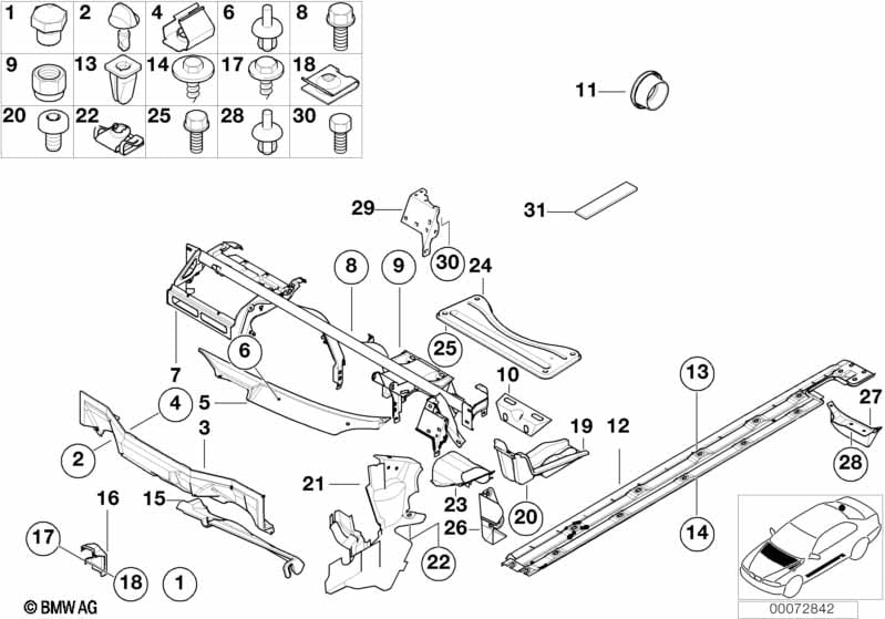 Body parts/floor panel/engine compartm.
