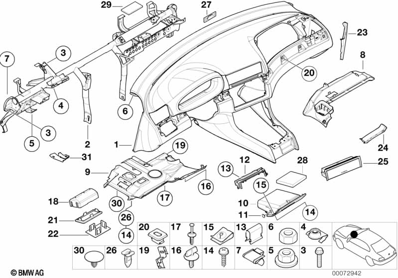 Genuine BMW 16111117201 E32 E34 E46 Clamp (Inc. 318d) | ML Performance UK Car Parts