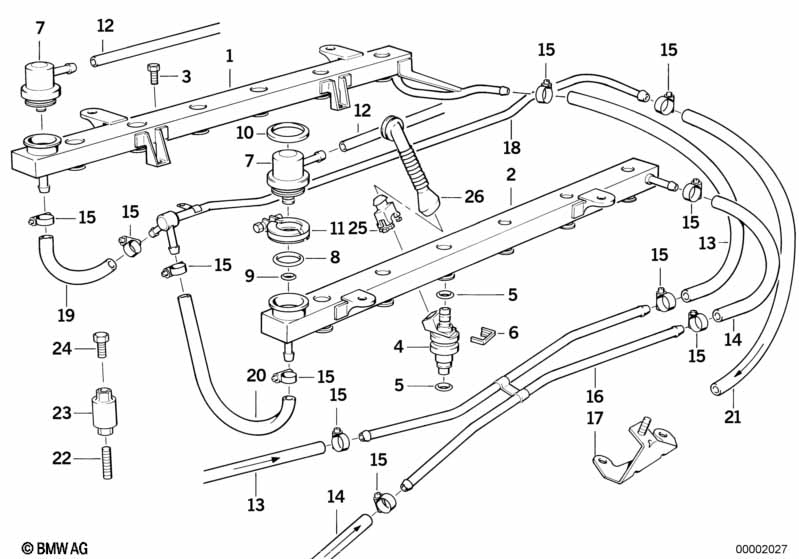 Valves/Pipes of fuel injection system