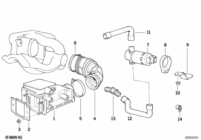 Genuine BMW 13411739650 E36 Air Hose HC1/2 (Inc. 318is, 318ti & 318i) | ML Performance UK Car Parts