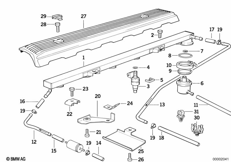 Genuine BMW 13531740484 E36 Injection Tube RUNNING LOSS (Inc. 325is, 320i & 325i) | ML Performance EU Car Parts