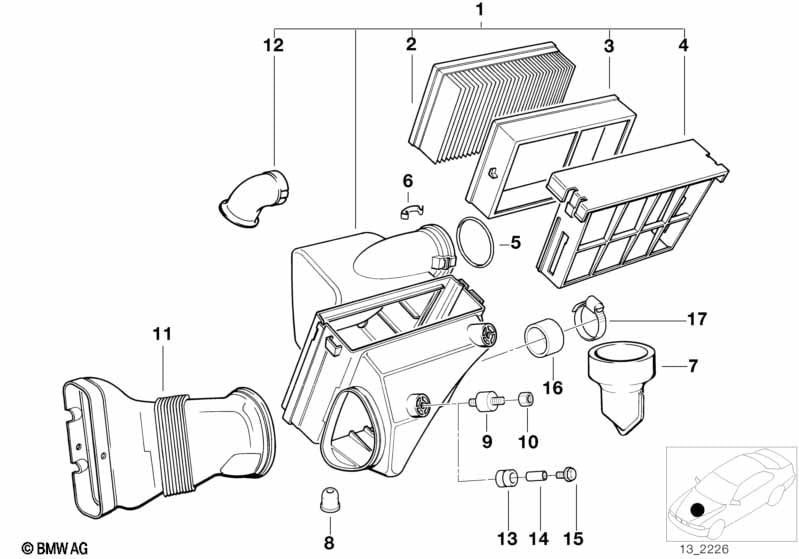Intake silencer / Filter cartridge Intake silencer / Filter cartridge