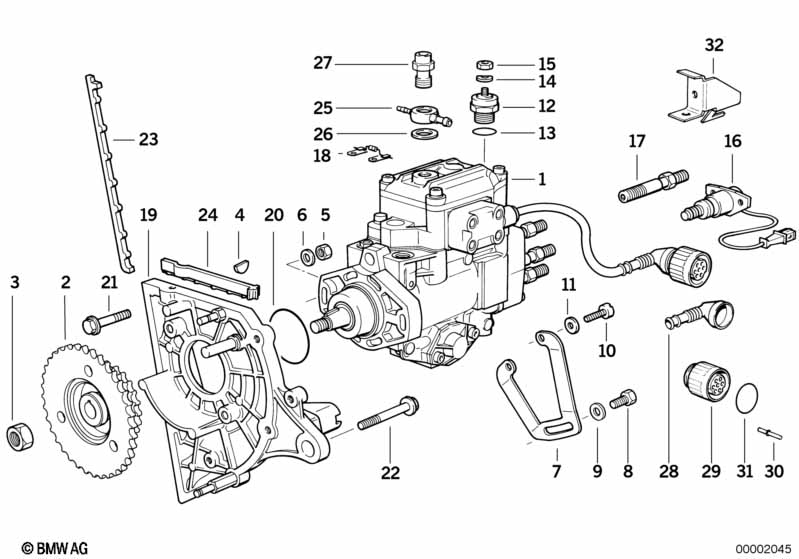 Injection pump/bearing support Diesel