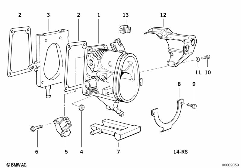 Throttle housing assy/heating element