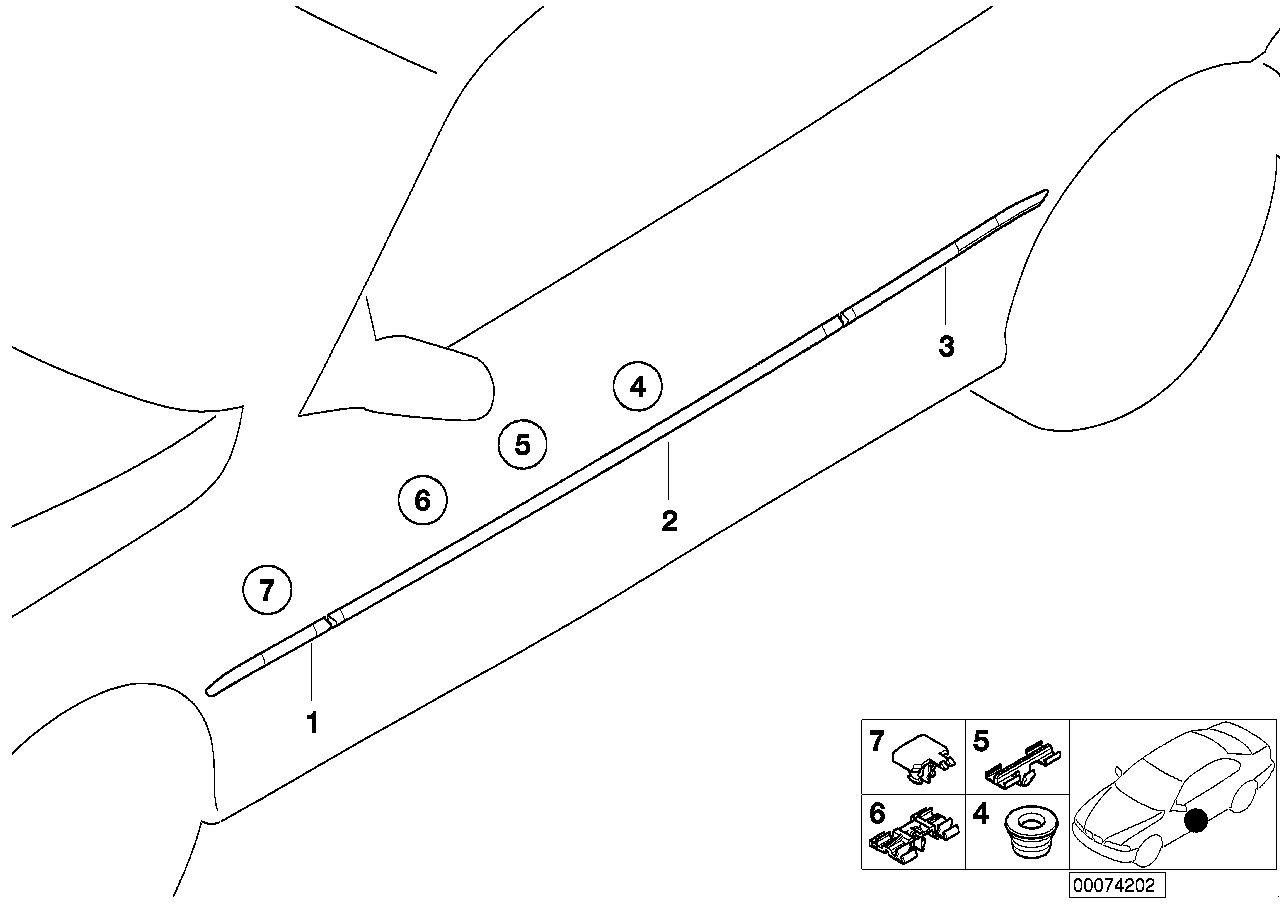 Genuine BMW 51137001043 E46 Molding, Door, Primed Left (Inc. 320Cd, 318Ci & 320Ci) | ML Performance UK Car Parts