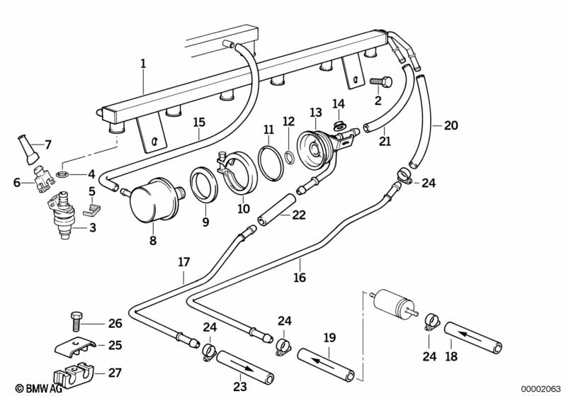 Genuine BMW 13531715685 E31 E36 E32 Pressure Regulator 3,0BAR (Inc. 850Ci, 750iLS & M5 3.6) | ML Performance EU Car Parts