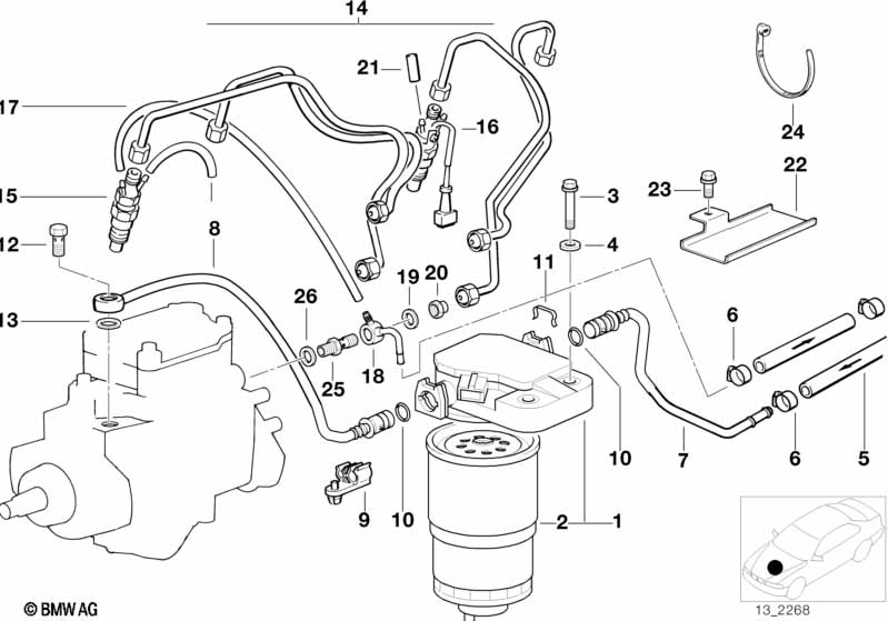 Genuine BMW 13532245811 E39 E36 E38 Injection Nozzle With Transmitter (Inc. 525tds, 318tds & 725tds) | ML Performance EU Car Parts