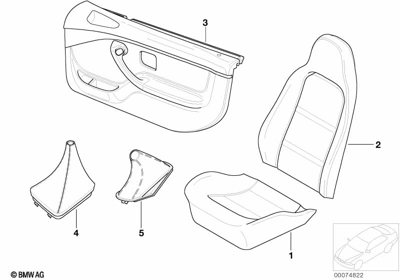 Genuine BMW 51412496760 E36 Door Lining Leather Right Q6IM IMOLAROT (Inc. Z3 M, Z3 1.8 & Z3 2.0) | ML Performance UK Car Parts