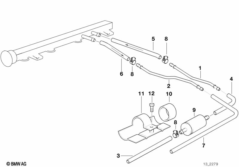 Genuine BMW 13531734450 E36 Fuel Return Line (Inc. 318is) ML Performance