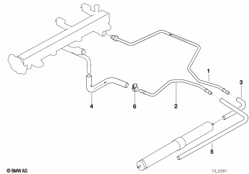 Genuine BMW 13311743064 E36 Hose With Anti-Scuffing 450mm/FPM (Inc. 318ti, Z3 1.8 & 318is) | ML Performance EU Car Parts