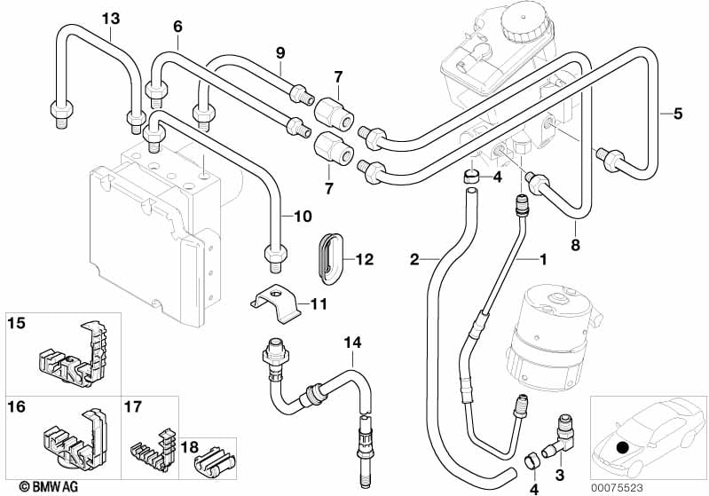 Front brake pipe, DSC