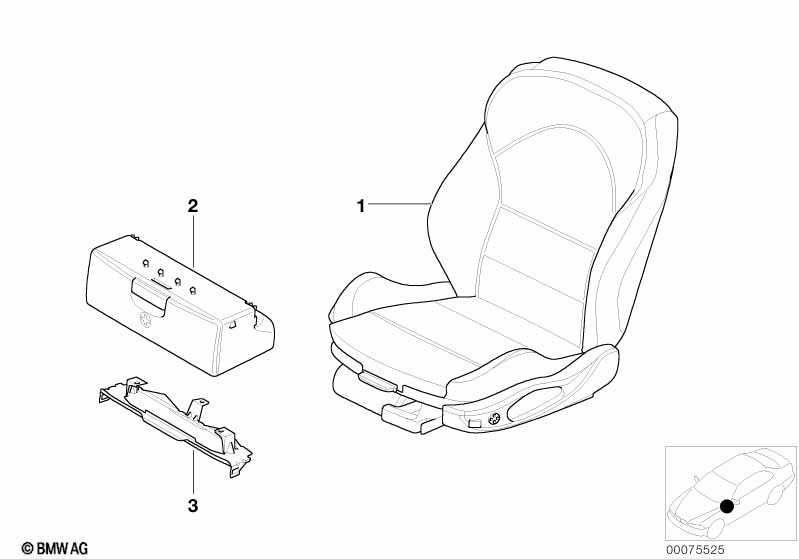 Seat, front, complete seat