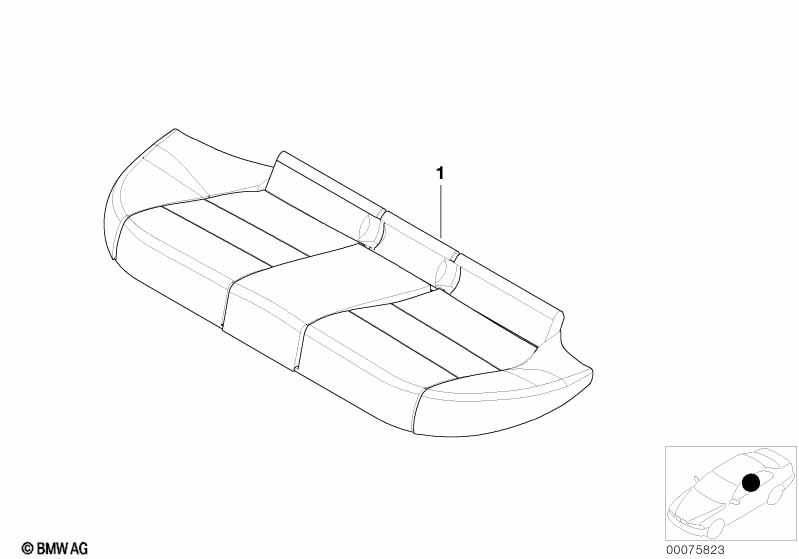 Individual cover, seat, rear, Alcantara