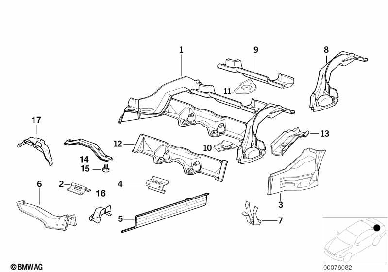 Rear floor parts