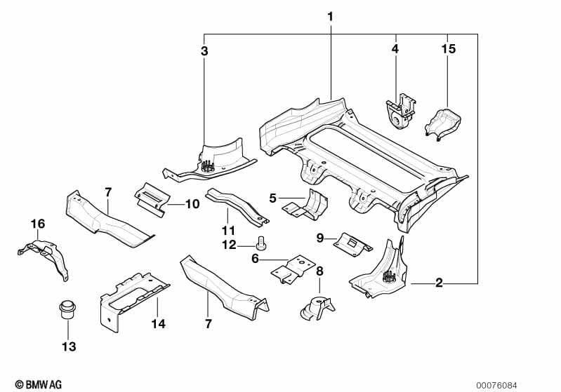 Rear floor parts
