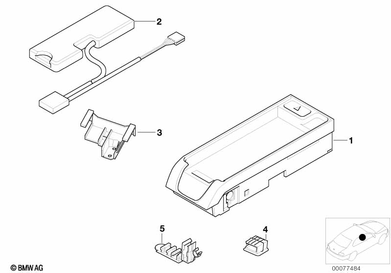 Single parts, SA 632, centre console