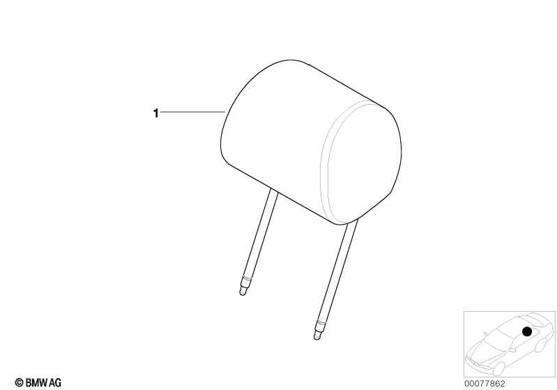 Individual headrest, front