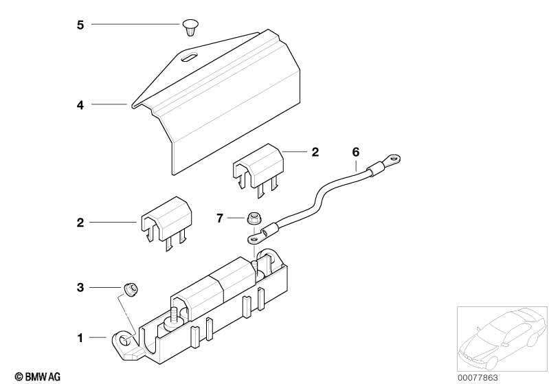 Genuine BMW 61126910649 E36 Battery Cable (Inc. Z3) | ML Performance UK Car Parts