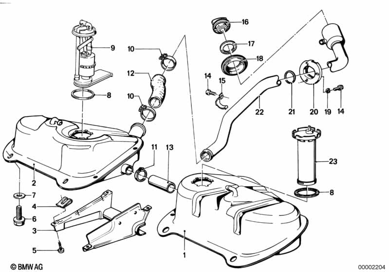 Fuel tank/fuel feed