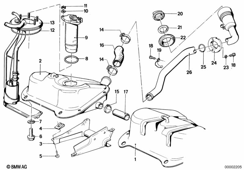 Fuel tank/fuel feed