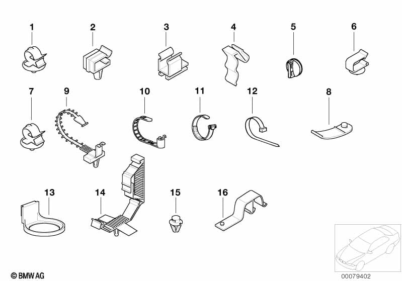 Various cable holders