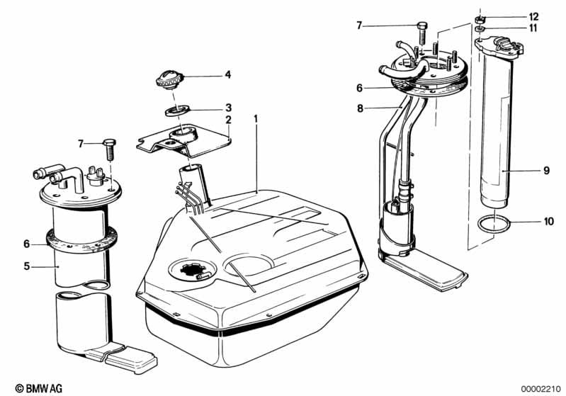 Fuel tank/fuel feed