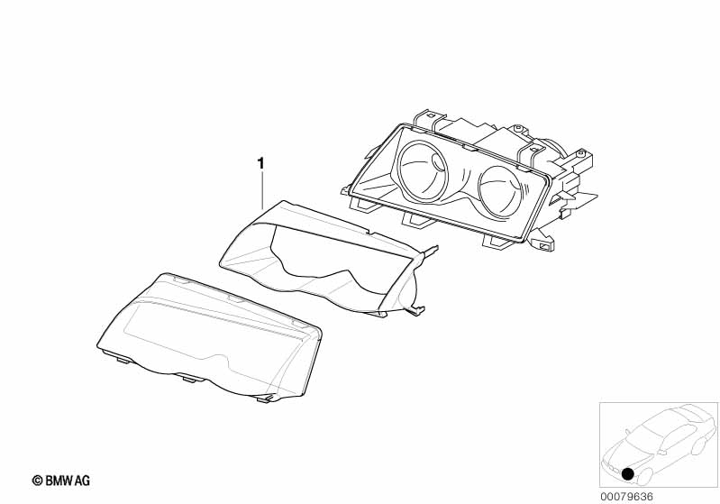 Retrofit kit, titanium covers, headlight