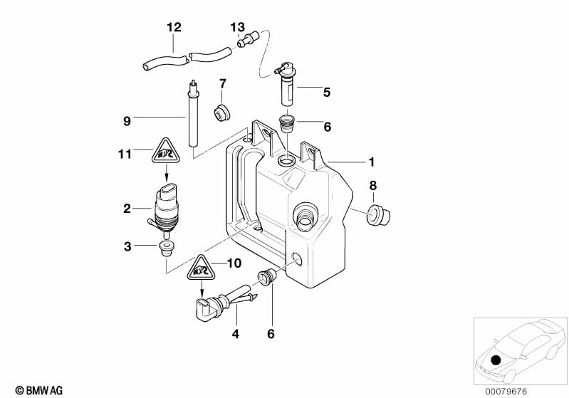 Genuine BMW 61678361440 E39 Fluid Container Without Level Indicator (Inc. 525tds, 525d & 523i) | ML Performance EU Car Parts