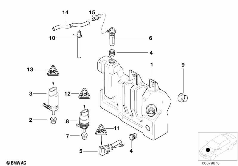 Genuine BMW 61677044898 E39 Fluid Container With Level Indicator (Inc. 525i, 528i & 530d) | ML Performance UK Car Parts
