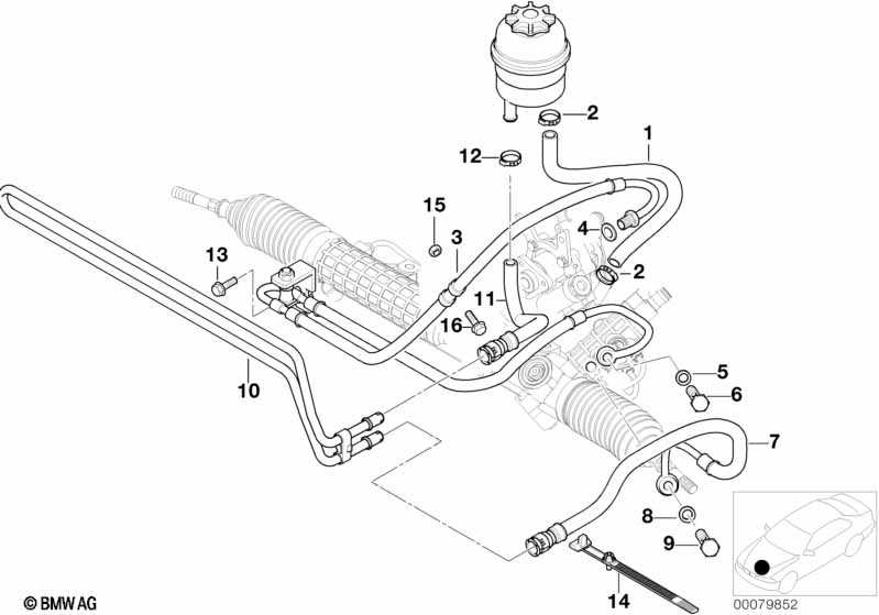 Hydro steering-oil pipes
