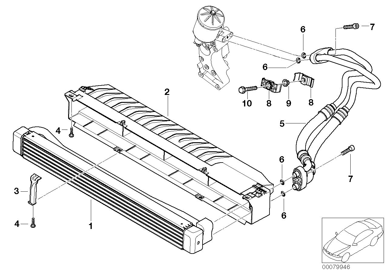 Genuine BMW 17212229744 E46 Oil Cooler Rackside (Inc. M3 & M3 CSL) | ML Performance UK Car Parts