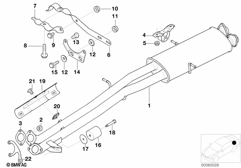 Center muffler