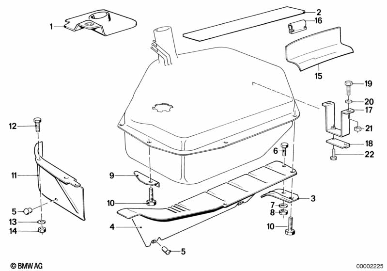 Fuel tank/attaching parts