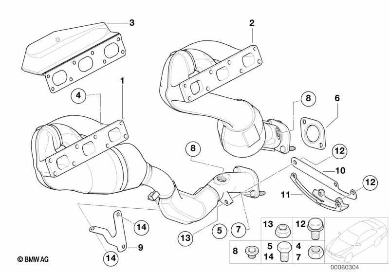 Exhaust manifold with catalyst