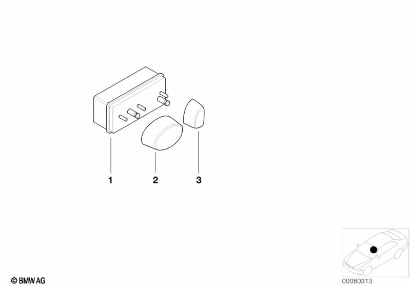 Genuine BMW 61318382296 E52 Front Right Backrest Adjustment Button (Inc. Alpina V8 & Z8) | ML Performance UK Car Parts