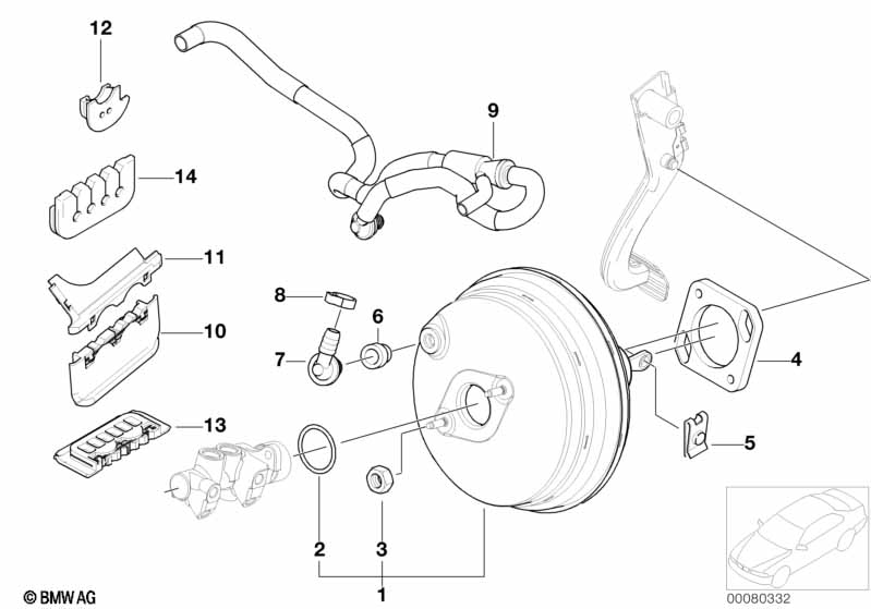 Power brake unit depression
