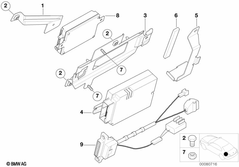 Single parts, SA 627, trunk