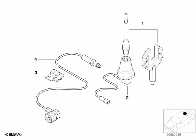 Single parts f telephone roof antenna