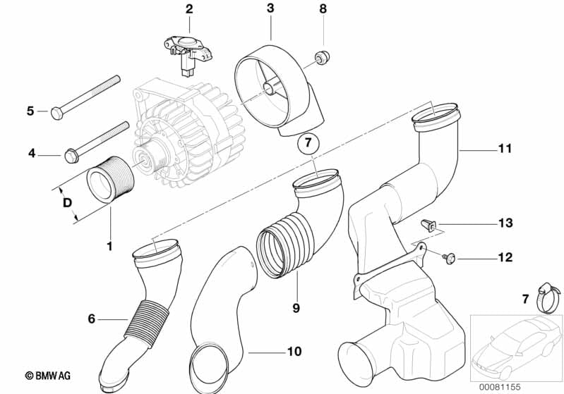 ALTERNATOR PARTS 90A Valeo