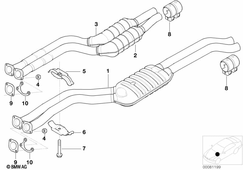 Front muffler