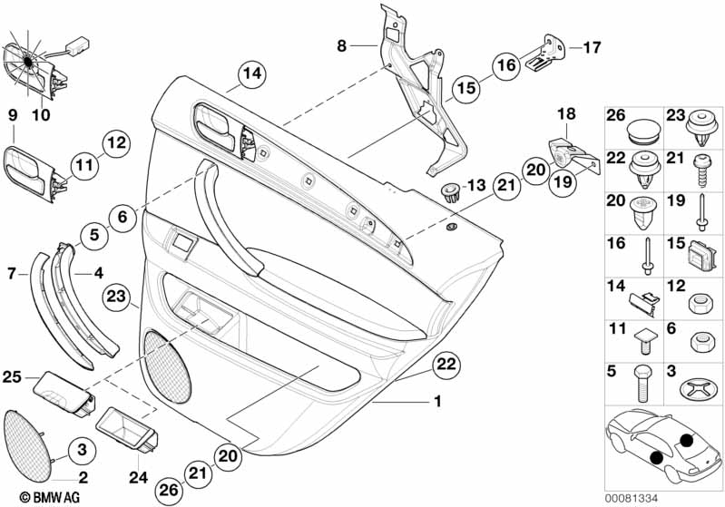 Genuine BMW 51428265476 E53 Cover F Right Loudspeaker GRAU (Inc. X5) | ML Performance UK Car Parts