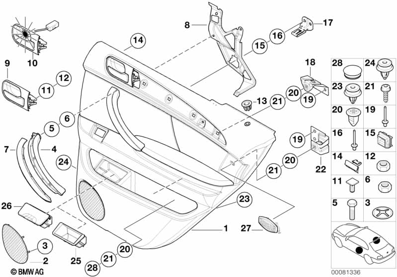Genuine BMW 51427003709 E53 Trim Panel Bracket (Inc. X5) | ML Performance EU Car Parts