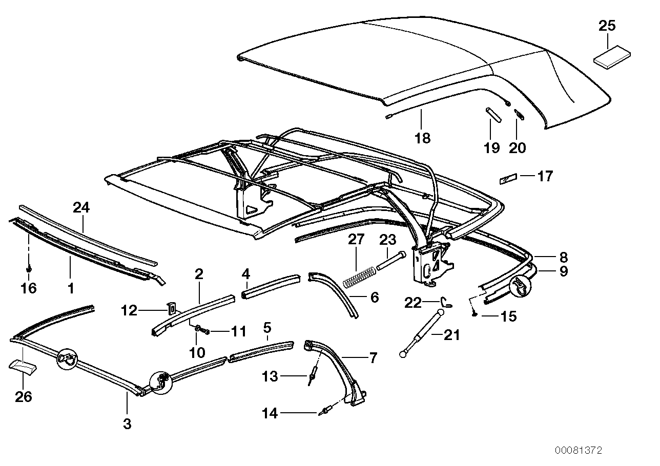 Genuine BMW 54318135256 E36 Rail F Tension Hanger (Inc. M3, 320i & 318i) | ML Performance UK Car Parts
