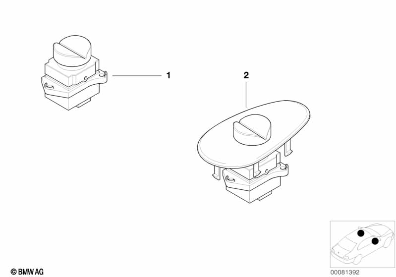 Genuine BMW 61318385904 E52 Window Lifter Switch, Passenger's Side (Inc. Alpina V8 & Z8) | ML Performance EU Car Parts