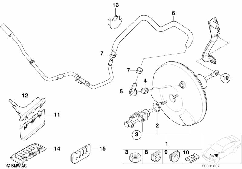 Power brake unit depression